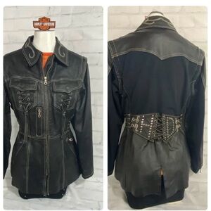 Women’s vintage Harley-Davidson Black Leather Jacket